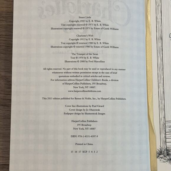 Charlotte's Web and Other Illustrated Classics Leather Bound E B White EUC - Picture 16 of 16